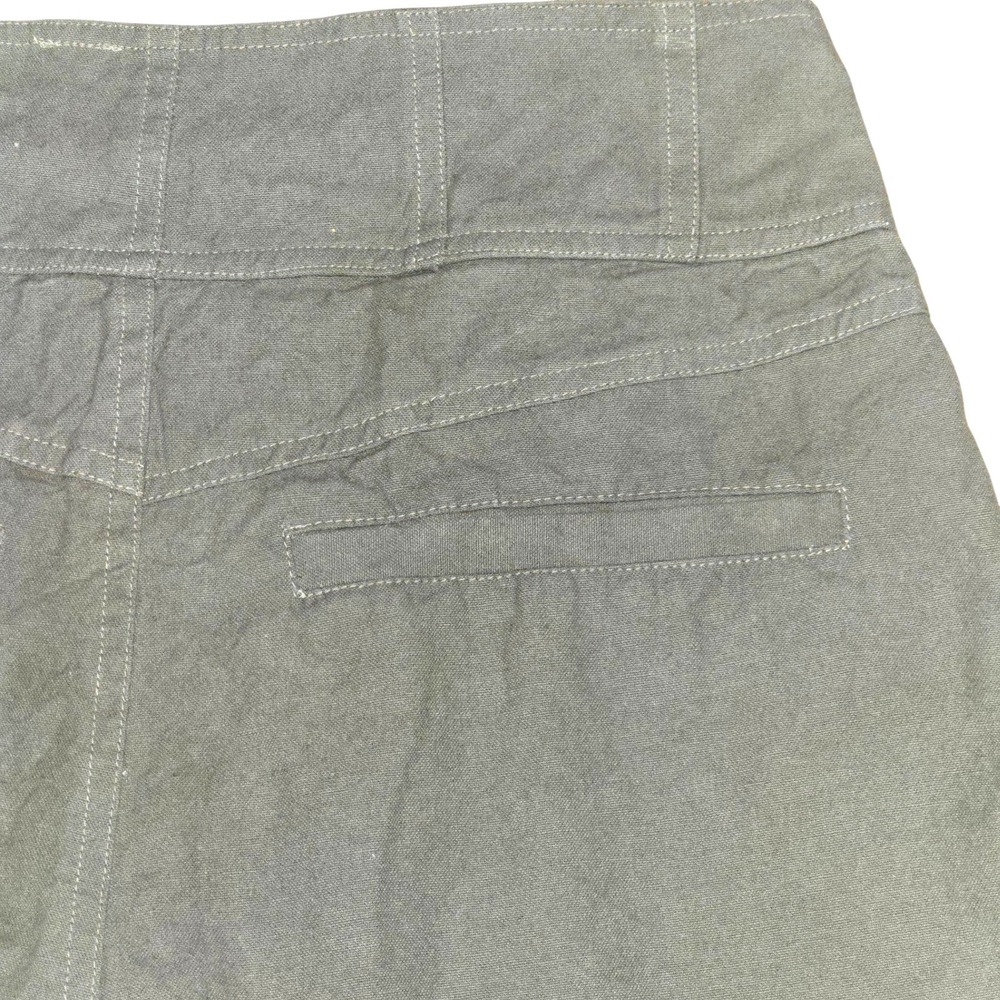 FP One Free People Shorts Womens 6 Olive Button Front High Waist Cotton Pleated - Picture 5 of 8